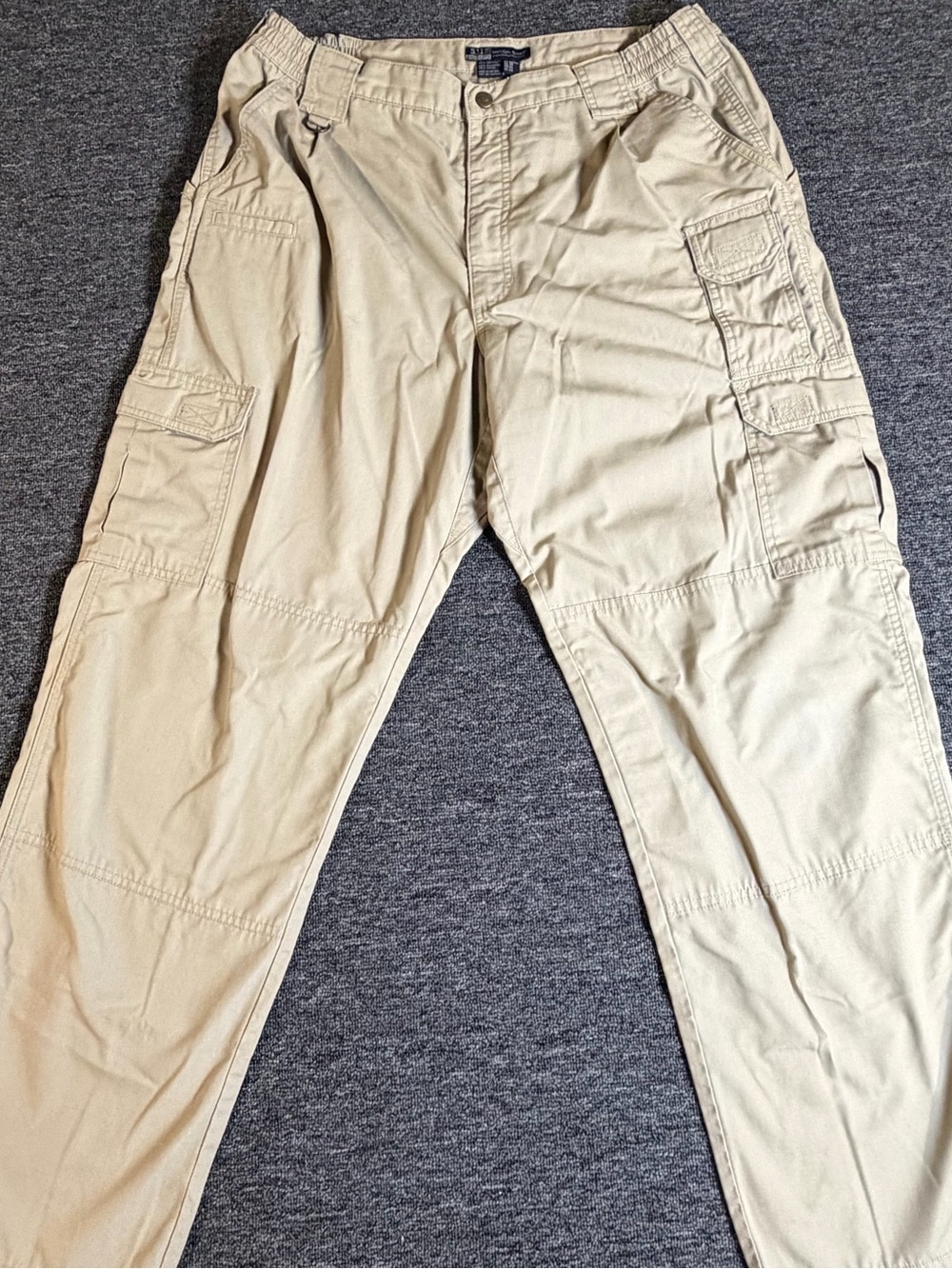 5.11 Tactical Men's Beige Tactical Cargo Pants 38/32 Poly/Cotton Style 74273